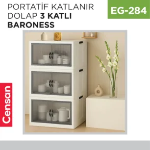 PORTATİF KATLANIR DOLAP 3 KATLI BARONESS (11007)