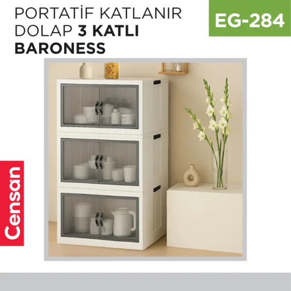 PORTATİF KATLANIR DOLAP 3 KATLI BARONESS (11007)