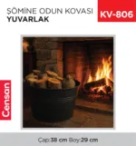 ŞÖMİNE ODUN KOVASI YUVARLAK (857)