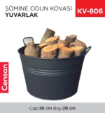 ŞÖMİNE ODUN KOVASI YUVARLAK (857)