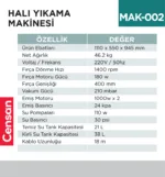 HALI YIKAMA MAKİNESI (UTP701E)