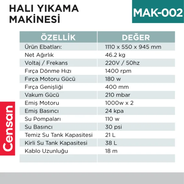 HALI YIKAMA MAKİNESI (UTP701E)