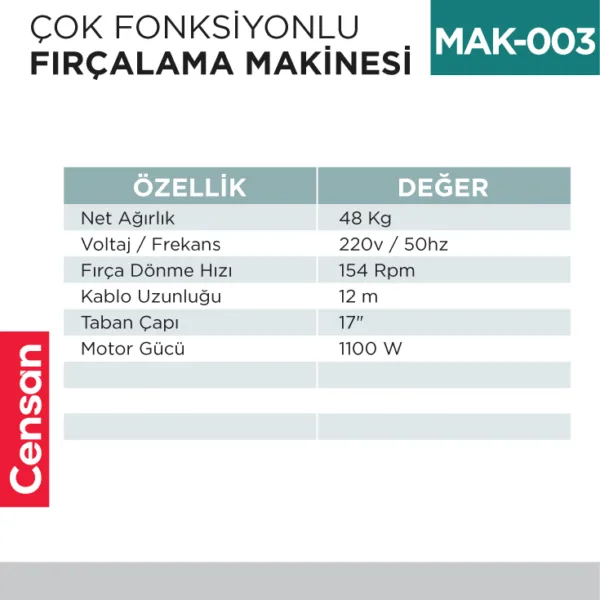 ÇOK FONKSİYONLU FIRÇALAMA MAKİNESI (UTP702E)