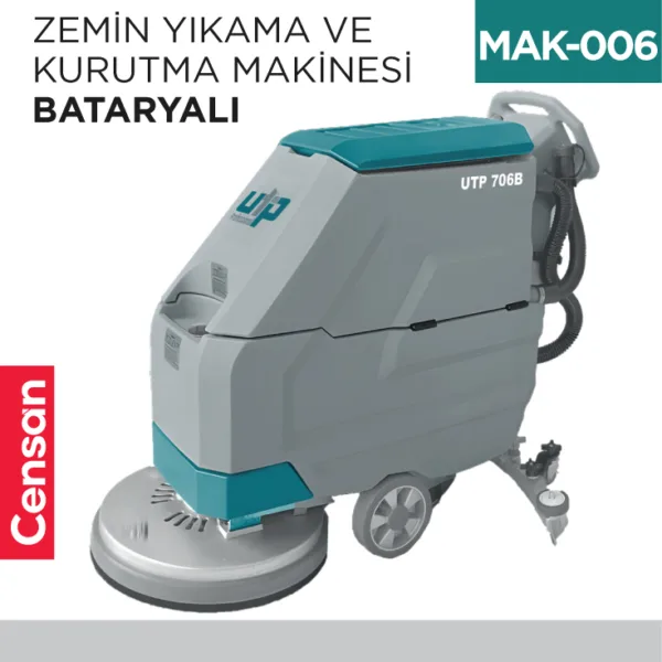 ZEMİN YIKAMA VE KURUTMA MAK.BATARYALI (UTP706B)