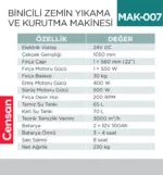 BİNİCİLİ ZEMİN YIK.VE KURUTMA MAK.(UTP708B)