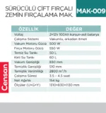 İTMELİ FIRÇALI ZEMİN FIRÇALAMA MAKİNESI  (UTP712)