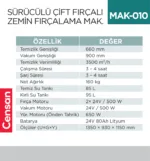 SÜRÜCÜLÜ ÇİFT FIRÇALI ZEMİN FIRÇALAMA MAKİNESI  (UTP713)