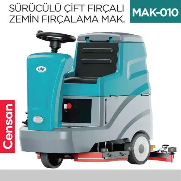SÜRÜCÜLÜ ÇİFT FIRÇALI ZEMİN FIRÇALAMA MAKİNESI  (UTP713)