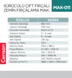 SÜRÜCÜLÜ ÇİFT FIRÇALI ZEMİN FIRÇALAMA MAKİNESI  (UTP714)