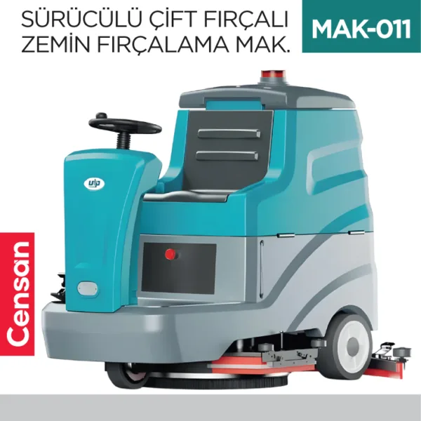 SÜRÜCÜLÜ ÇİFT FIRÇALI ZEMİN FIRÇALAMA MAKİNESI  (UTP714)