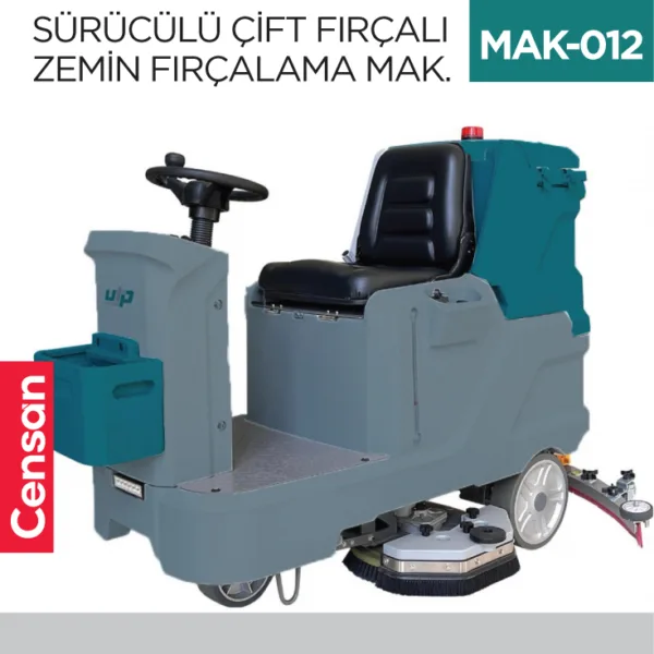 SÜRÜCÜLÜ ÇİFT FIRÇALI ZEMİN FIRÇALAMA MAKİNESI  (UTP710B)