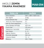 AKÜLÜ  ZEMİN YIKAMA MAKİNESI  (UTP731B)