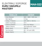 ELEKTRİKLİ SÜPÜRGE  KURU VAKUMLU MASTERY (UTP715)