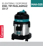 ELEKTRİKLİ SÜPÜRGE END.TİP PASLANMAZ  22 LT (UTP722C)