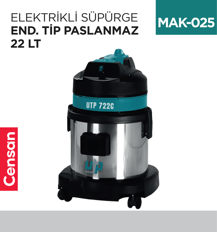 MAK-025_b5a5816220084f2b58dfb0ac00a7eff9 ELEKTRİKLİ SÜPÜRGE END.TİP PASLANMAZ 22 LT (UTP722C)
