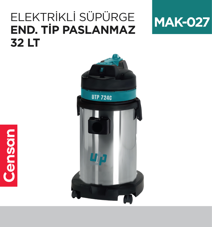MAK-027_e139e1c592e0e74557a534065e3239f9 ELEKTRİKLİ SÜPÜRGE END.TİP PASLANMAZ 32 LT (UTP724C)
