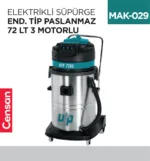 ELEKTRİKLİ SÜPÜRGE END.TİP PASLAMAZ 72 LT 3 MOTORLU  (UTP726C)