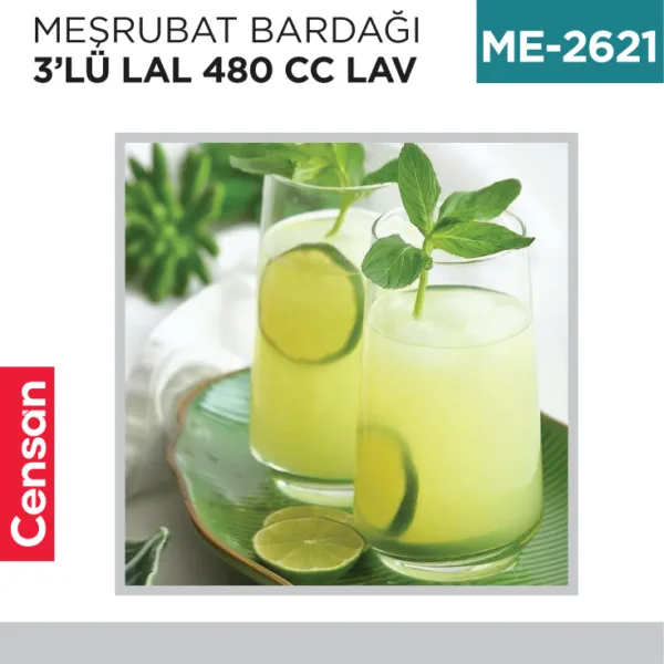 MEŞRUBAT BARDAĞI 3LÜ LAL 480 CC LAV (LAL376A)
