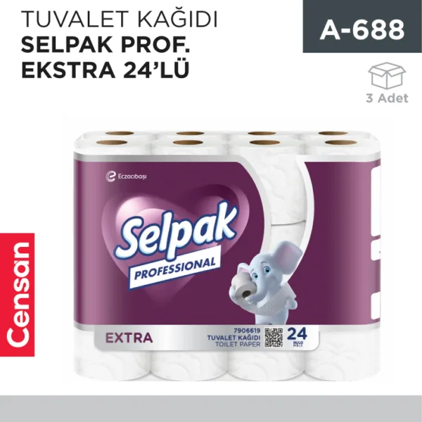 TUVALET KAĞIDI SELPAK PROF.PREMİUM&amp;EKSTRA 24LÜ