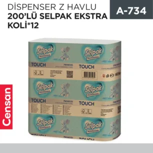 DİSPENSER Z HAVLU 200 LÜ SELPAK EKSTRA KOLİ*12 (7908030)
