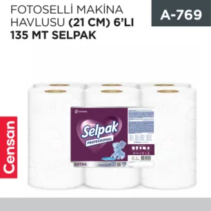 FOTOSELLİ MAKİNA HAVLUSU (21 CM) 6 LI 135 MT (SELPAK) (7906631)