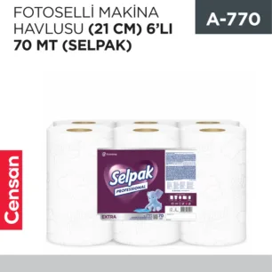 FOTOSELLİ MAKİNA HAVLUSU (21 CM) 6 LI 70 MT (SELPAK)