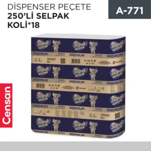 DİSPENSER PEÇETE 250Lİ SELPAK KOLİ*18 (7906605)