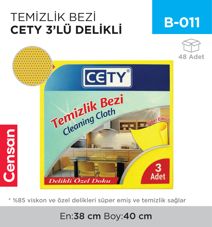 B-011_9a1177b68ff508ee59628c80cf2ef030 TEMİZLİK BEZİ CETY 3LÜ DELİKLİ (ZANİX)