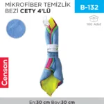 MİKROFİBER TEMİZLİK BEZİ CETY 4 LÜ (LINEX)(RND01)