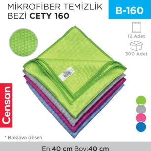 MİKROFİBER TEMİZLİK BEZİ CETY 160 (RND05)(BAKLAVA DESEN)