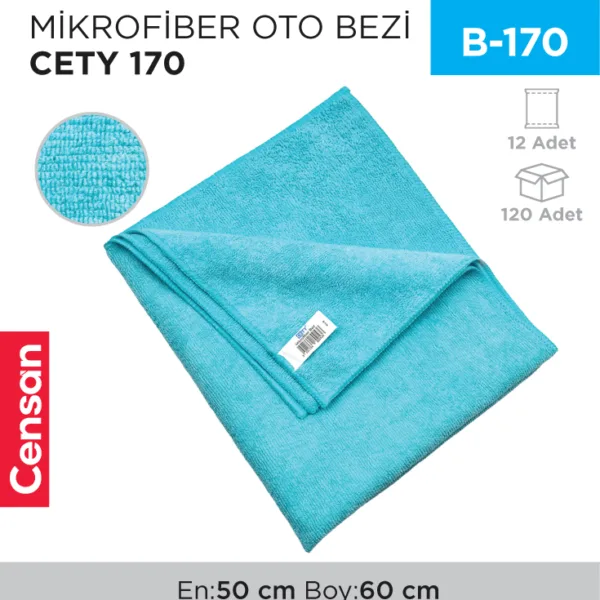 MİKROFİBER OTO BEZİ CETY 170 (RND09)