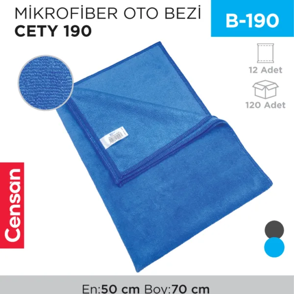 MİKROFİBER OTO BEZİ CETY 190 (RND14)