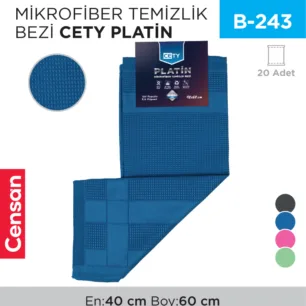 MİKROFİBER TEMİZLİK BEZİ PLATİN 40*60 CM