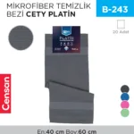 MİKROFİBER TEMİZLİK BEZİ PLATİN 40*60 CM