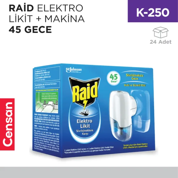 RAİD ELEKTRO LİKİT+ MAKİNA 45 GECE