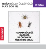 RAİD BÖCEK ÖLDÜRÜCÜ MAX 300 ML