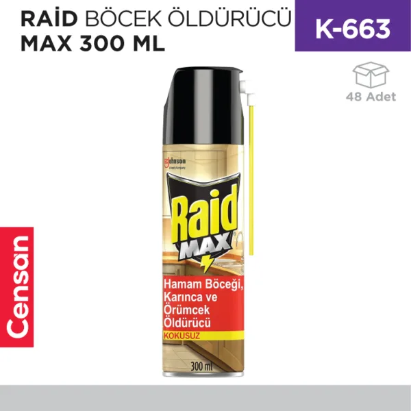 RAİD BÖCEK ÖLDÜRÜCÜ MAX 300 ML