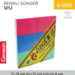 RENKLİ SÜNGER 12Lİ (185)