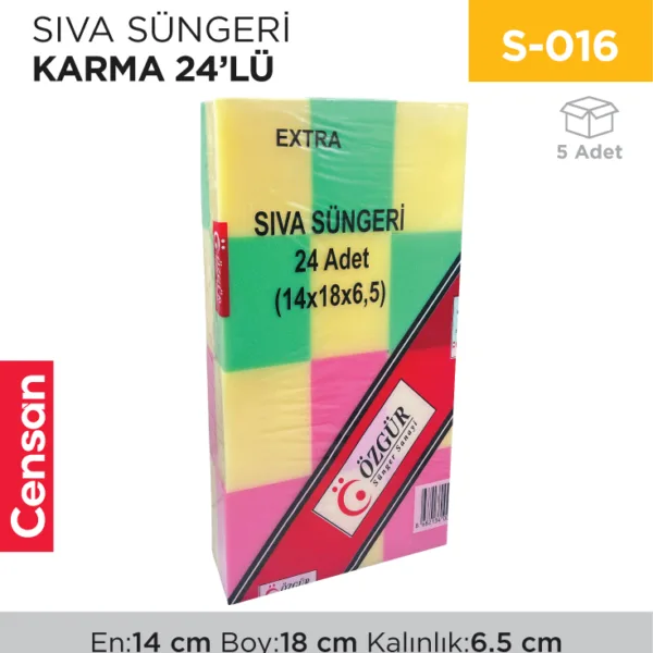 SIVA SÜNGERİ KARMA 24LÜ (147/18)