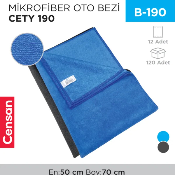 MİKROFİBER OTO BEZİ CETY 190 (RND14)