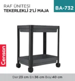 RAF ÜNİTESİ TEKERLEKLİ 2Lİ MAJA (0190-0770)