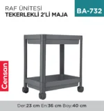 RAF ÜNİTESİ TEKERLEKLİ 2Lİ MAJA (0190-0770)