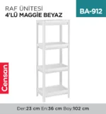 RAF ÜNİTESİ 4LÜ MAGGİE BEYAZ (0251)