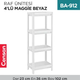 RAF ÜNİTESİ 4LÜ MAGGİE BEYAZ (0251)