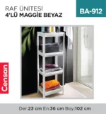 RAF ÜNİTESİ 4LÜ MAGGİE BEYAZ (0251)