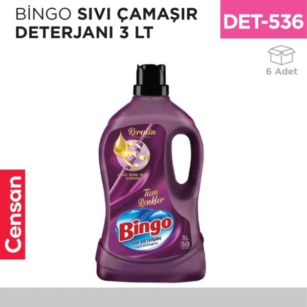 BİNGO SIVI ÇAMAŞIR DETERJANI 3 LT