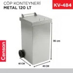 ÇÖP KONTEYNERİ METAL 120 LT (7435)
