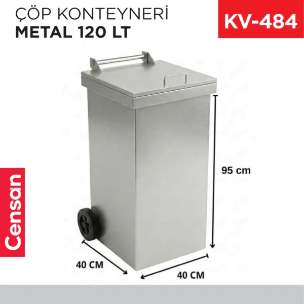 ÇÖP KONTEYNERİ METAL 120 LT (7435)