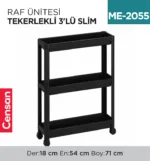 RAF ÜNİTESİ TEKERLEKLİ 3LÜ SLİM (0060)(3010)(0800)