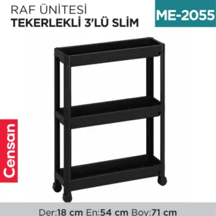 RAF ÜNİTESİ TEKERLEKLİ 3LÜ SLİM (0060)(3010)(0800)
